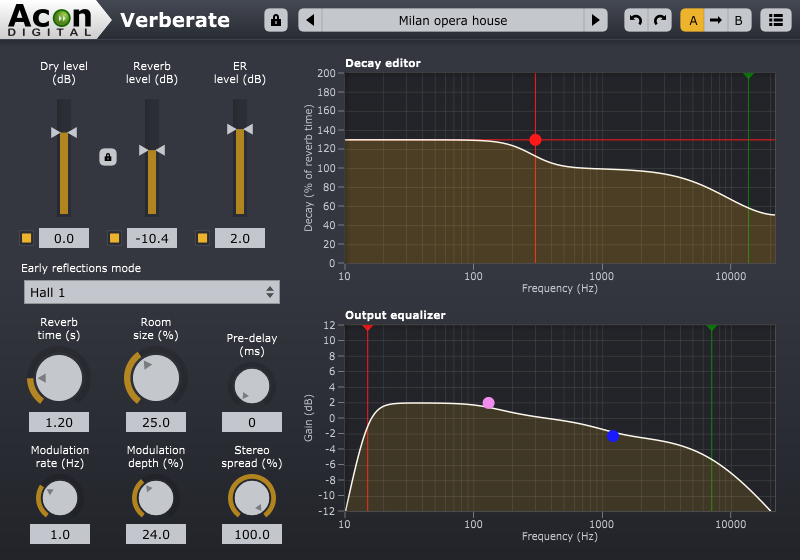 Acon Digital Verberate - Mac PC Reverb Plug-In Elicence